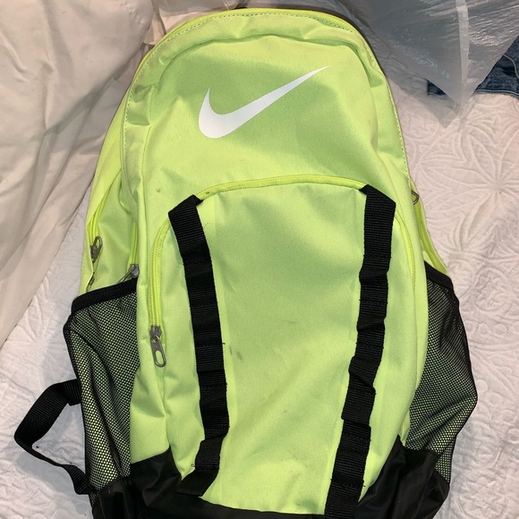 lime green nike backpack